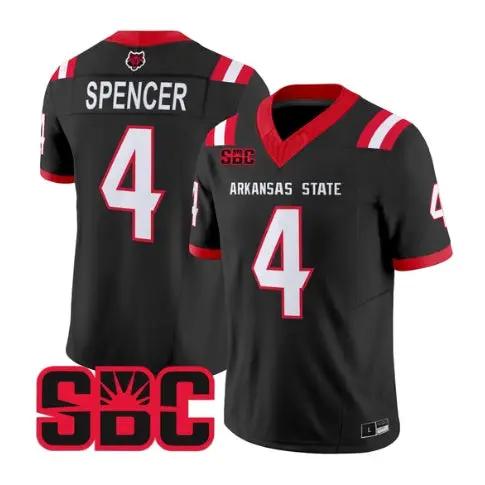 Devin Spencer Jersey #4 Arkansas State Red Wolves 2026 Stitched 1 Devin Spencer Jersey #4 Arkansas State Red Wolves 2026 Stitched by My Store NCAA Football Jerseys