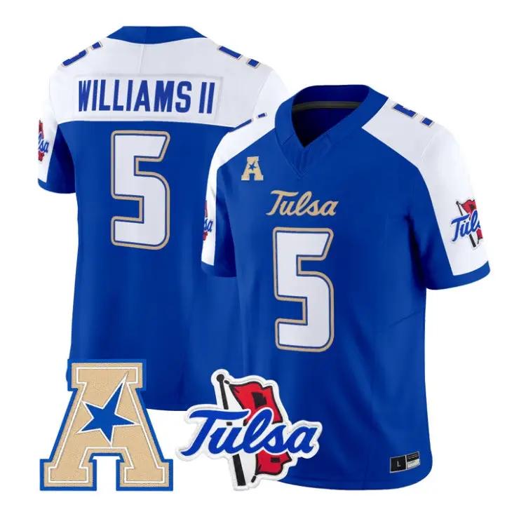 Dexter Williams II Jersey #5 Tulsa Golden Hurricane 2026 All Stitched by My Store NCAA Football Jerseys