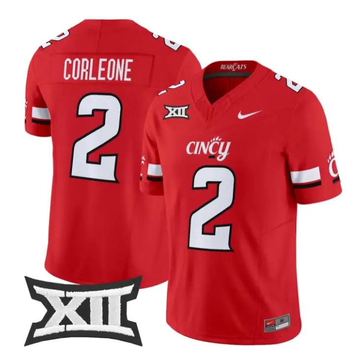 Dontay Corleone Jersey #2 Cincinnati Bearcats 2026 Vapor Limited Stitched by My Store NCAA Football Jerseys