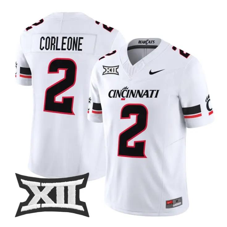 Dontay Corleone Jersey #2 Cincinnati Bearcats 2026 Vapor Limited Stitched by My Store NCAA Football Jerseys