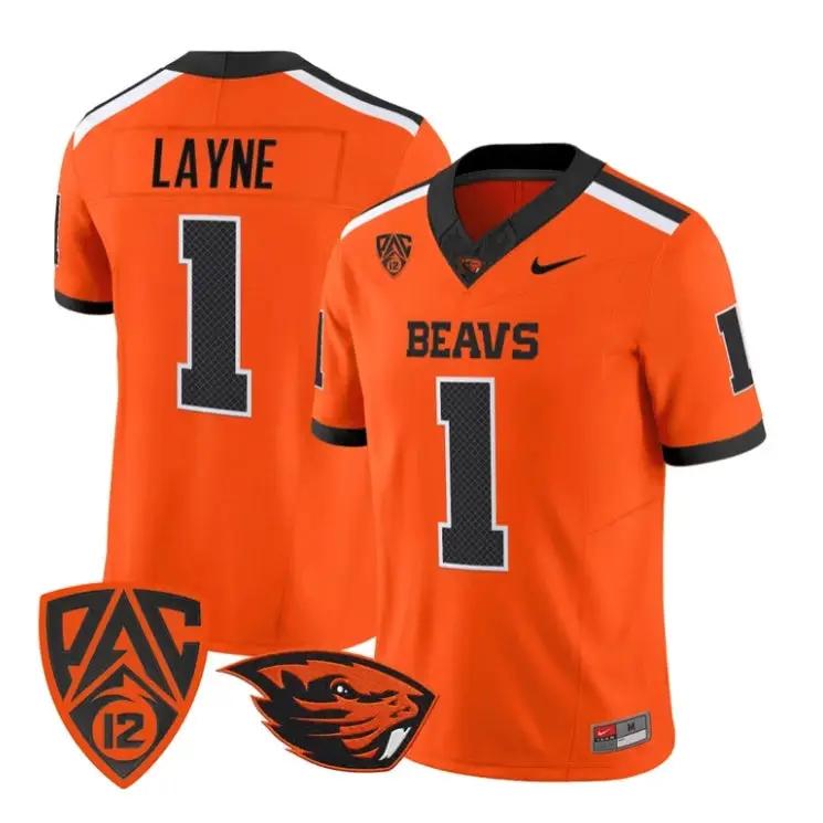Dylan Layne Jersey #1 Oregon State Beavers 2026 Vapor All Stitched 4 Dylan Layne Jersey #1 Oregon State Beavers 2026 Vapor All Stitched by My Store NCAA Football Jerseys