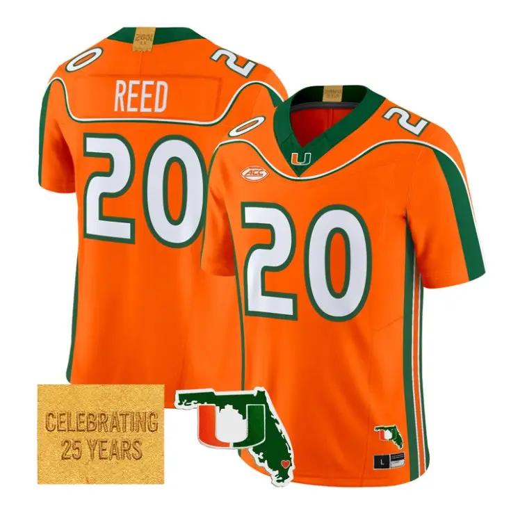 Ed Reed Jersey #20 Miami Hurricanes 2001 Throwback 2026 Limited Stitched 2 Ed Reed Jersey #20 Miami Hurricanes 2001 Throwback 2026 Limited Stitched by My Store NCAA Football Jerseys