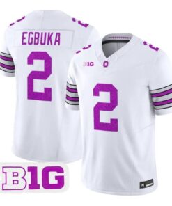 Emeka Egbuka Jersey #2 Ohio State Buckeyes Glitter Vapor All Stitched by My Store NCAA Football Jerseys