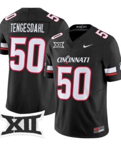 Evan Tengesdahl Jersey #50 Cincinnati Bearcats 2026 Vapor Limited Stitched by My Store NCAA Football Jerseys