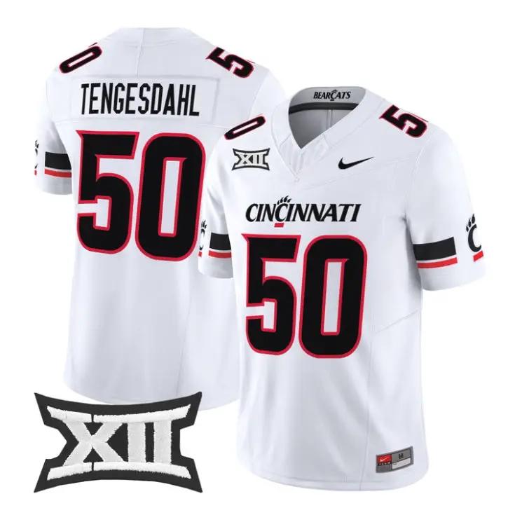Evan Tengesdahl Jersey #50 Cincinnati Bearcats 2026 Vapor Limited Stitched 3 Evan Tengesdahl Jersey #50 Cincinnati Bearcats 2026 Vapor Limited Stitched by My Store NCAA Football Jerseys