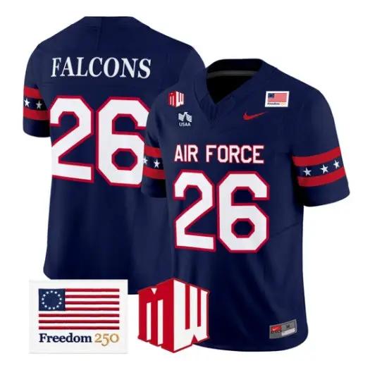 Falcons Jersey #26 Air Force Falcons 2026 Freedom 250 Vapor Stitched 1 Falcons Jersey #26 Air Force Falcons 2026 Freedom 250 Vapor Stitched by My Store NCAA Football Jerseys