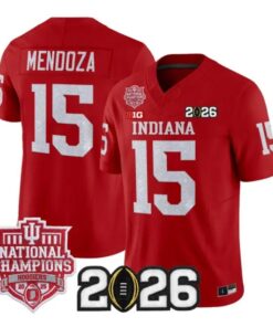 Fernando Mendoza Jersey #15 Indiana Hoosiers 2026 Glitter Stitched by My Store NCAA Football Jerseys