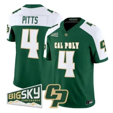 Fidel Tau Pitts Jersey #4 Cal Poly Mustangs 2026 All Stitched by My Store NCAA Football Jerseys