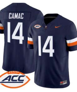 Fisher Camac Jersey #14 Virginia Cavaliers 2026 Vapor Limited Stitched by My Store NCAA Football Jerseys