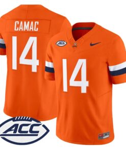 Fisher Camac Jersey #14 Virginia Cavaliers 2026 Vapor Limited Stitched by My Store NCAA Football Jerseys
