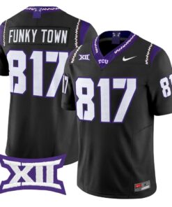 Funky Town Jersey #817 TCU Horned Frogs 2026 Vapor Limited Football Stitched by My Store NCAA Football Jerseys