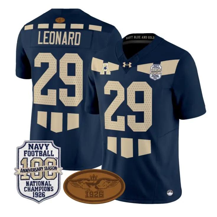 Gage Leonard Jersey #29 Navy Midshipmen 1926 National Championship All Stitched 1 Gage Leonard Jersey #29 Navy Midshipmen 1926 National Championship All Stitched by My Store NCAA Football Jerseys