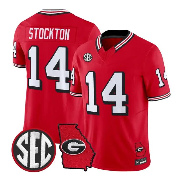 Gunner Stockton Jersey #14 Georgia Bulldogs 1995 Throwback 2026 Vapor Stitched 1 Gunner Stockton Jersey #14 Georgia Bulldogs 1995 Throwback 2026 Vapor Stitched by My Store NCAA Football Jerseys
