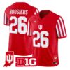 Hoosiers Jersey #26 Indiana Hoosiers 2026 Indiana State Patch Vapor All Stitched by My Store NCAA Football Jerseys