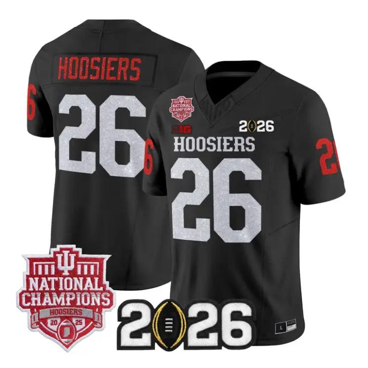 Hoosiers Jersey #26 Indiana Hoosiers 2026 Glitter Limited All Stitched 3 Hoosiers Jersey #26 Indiana Hoosiers 2026 Glitter Limited All Stitched by My Store NCAA Football Jerseys
