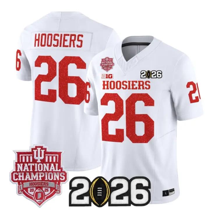 Hoosiers Jersey #26 Indiana Hoosiers 2026 Glitter Limited All Stitched 5 Hoosiers Jersey #26 Indiana Hoosiers 2026 Glitter Limited All Stitched by My Store NCAA Football Jerseys