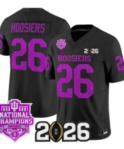Hoosiers Jersey #26 Indiana Hoosiers 2026 Glitter Limited All Stitched by My Store NCAA Football Jerseys