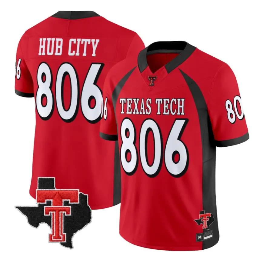Hub City Jersey #806 Texas Tech Red Raiders 2026 Texas Patch All Stitched 1 Hub City Jersey #806 Texas Tech Red Raiders 2026 Texas Patch All Stitched by My Store NCAA Football Jerseys