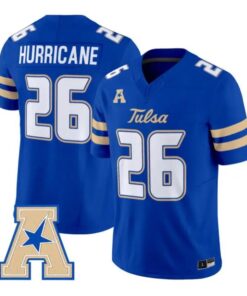 Hurricane Jersey #26 Tulsa Golden Hurricane 2026 Limited Stitched by My Store NCAA Football Jerseys