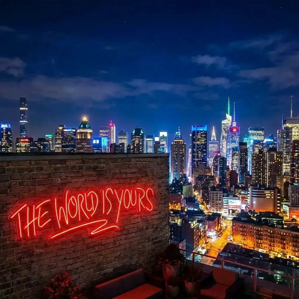 IMG_5088 - Malcom Terry The World Is Yours Led Neon Sign Light - Upbeat Your Life by VN339