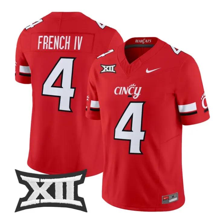 JC French Jersey #4 Cincinnati Bearcats 2026 Vapor Limited All Stitched 2 JC French Jersey #4 Cincinnati Bearcats 2026 Vapor Limited All Stitched by My Store NCAA Football Jerseys