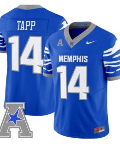 J'Mond Tapp Jersey #14 Memphis Tigers 2026 Vapor Limited All Stitched by My Store NCAA Football Jerseys