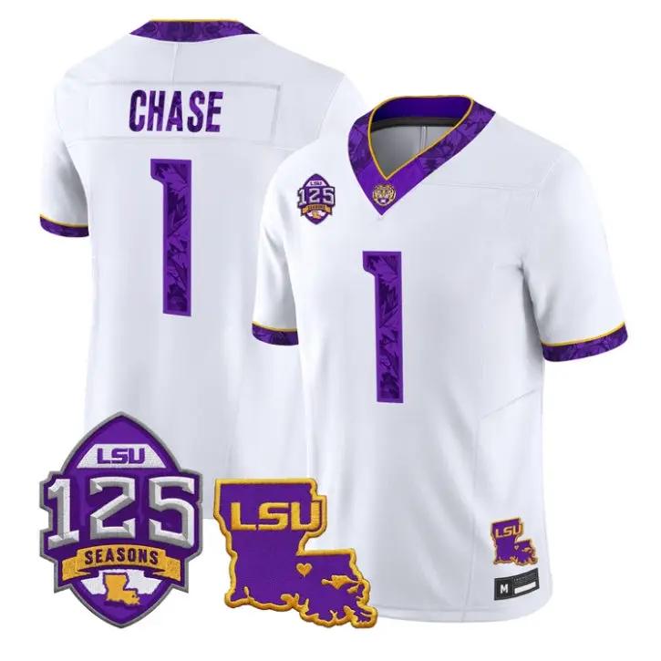 Ja Marr Chase Jersey #1 LSU Tigers Silent Season of 1918 Louisiana Patch Stitched 1 Ja Marr Chase Jersey #1 LSU Tigers Silent Season of 1918 Louisiana Patch Stitched by My Store NCAA Football Jerseys