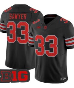 Jack Sawyer Jersey #33 Ohio State Buckeyes Glitter Vapor All Stitched by My Store NCAA Football Jerseys
