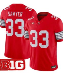 Jack Sawyer Jersey #33 Ohio State Buckeyes Glitter Vapor All Stitched by My Store NCAA Football Jerseys