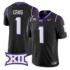 Jaden Craig Jersey #1 TCU Horned Frogs 2026 Vapor Limited Football Stitched 9 Jaden Craig Jersey #1 TCU Horned Frogs 2026 Vapor Limited Football Stitched by My Store NCAA Football Jerseys