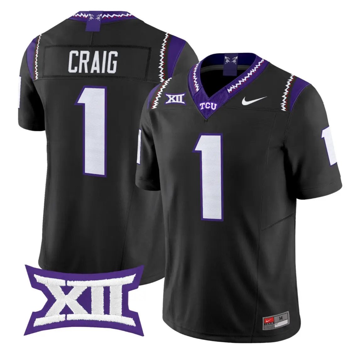 Jaden Craig Jersey #1 TCU Horned Frogs 2026 Vapor Limited Football Stitched 1 Jaden Craig Jersey #1 TCU Horned Frogs 2026 Vapor Limited Football Stitched by My Store NCAA Football Jerseys