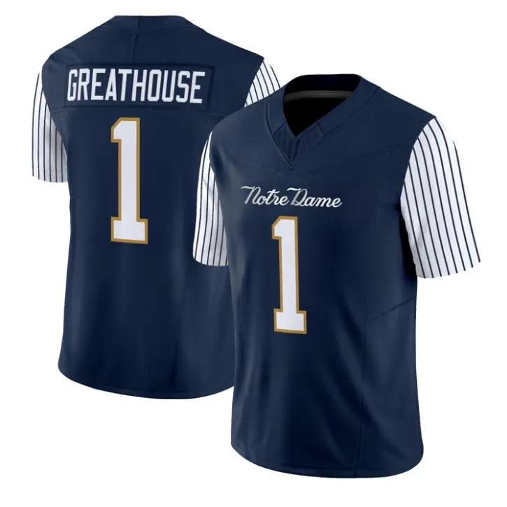 Jaden Greathouse Jersey #1 Notre Dame Fighting Irish 2026 Limited All Stitched 1 Jaden Greathouse Jersey #1 Notre Dame Fighting Irish 2026 Limited All Stitched by My Store NCAA Football Jerseys
