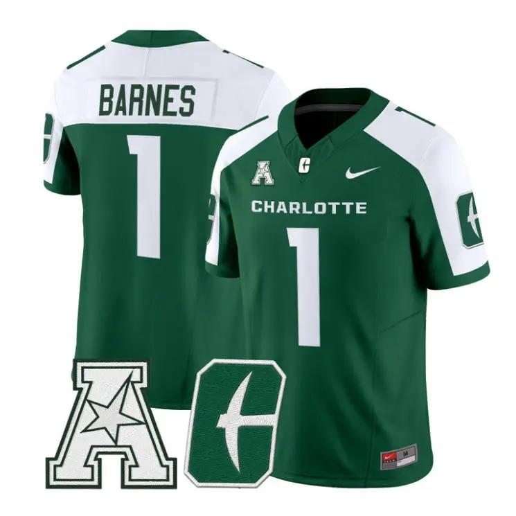Jaden Barnes Jersey #1 Charlotte 49ers 2026 Vapor Limited Stitched by My Store NCAA Football Jerseys