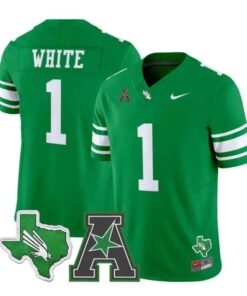 Jahiem White Jersey #1 North Texas Mean Green 2026 Limited Stitched 5 Jahiem White Jersey #1 North Texas Mean Green 2026 Limited Stitched by My Store NCAA Football Jerseys