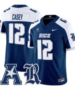 James Casey Jersey #12 Rice Owls 2026 Vapor Limited All Stitched by My Store NCAA Football Jerseys