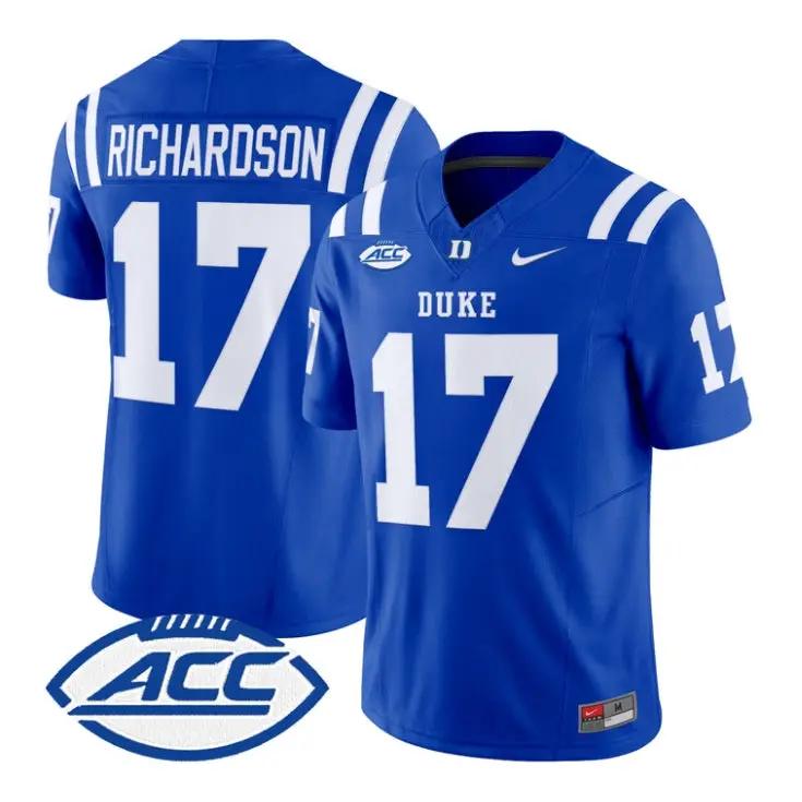 Jared Richardson Jersey #17 Duke Blue Devils 2026 Vapor All Stitched 4 Jared Richardson Jersey #17 Duke Blue Devils 2026 Vapor All Stitched by My Store NCAA Football Jerseys