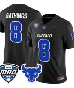 Jasaiah Gathings Jersey #8 Buffalo Bulls 2026 All Stitched by My Store NCAA Football Jerseys
