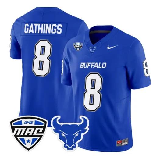 Jasaiah Gathings Jersey #8 Buffalo Bulls 2026 All Stitched 4 Jasaiah Gathings Jersey #8 Buffalo Bulls 2026 All Stitched by My Store NCAA Football Jerseys