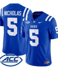 Javen Nicholas Jersey #5 Duke Blue Devils 2026 Limited All Stitched 9 Javen Nicholas Jersey #5 Duke Blue Devils 2026 Limited All Stitched by My Store NCAA Football Jerseys