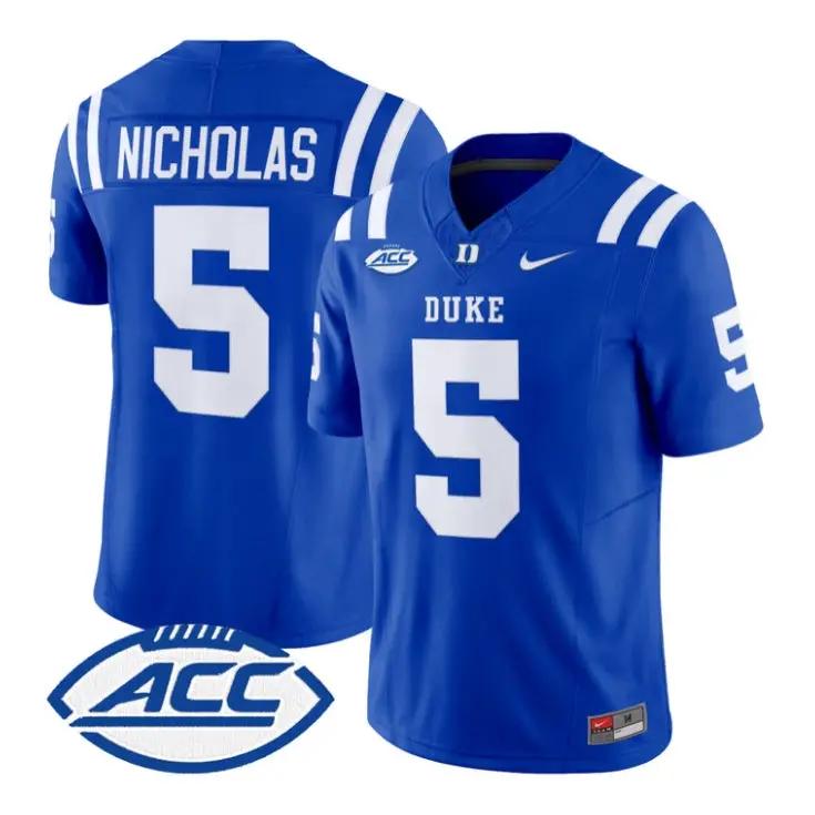 Javen Nicholas Jersey #5 Duke Blue Devils 2026 Limited All Stitched 4 Javen Nicholas Jersey #5 Duke Blue Devils 2026 Limited All Stitched by My Store NCAA Football Jerseys