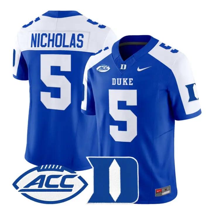 Javen Nicholas Jersey #5 Duke Blue Devils 2026 Limited All Stitched 3 Javen Nicholas Jersey #5 Duke Blue Devils 2026 Limited All Stitched by My Store NCAA Football Jerseys