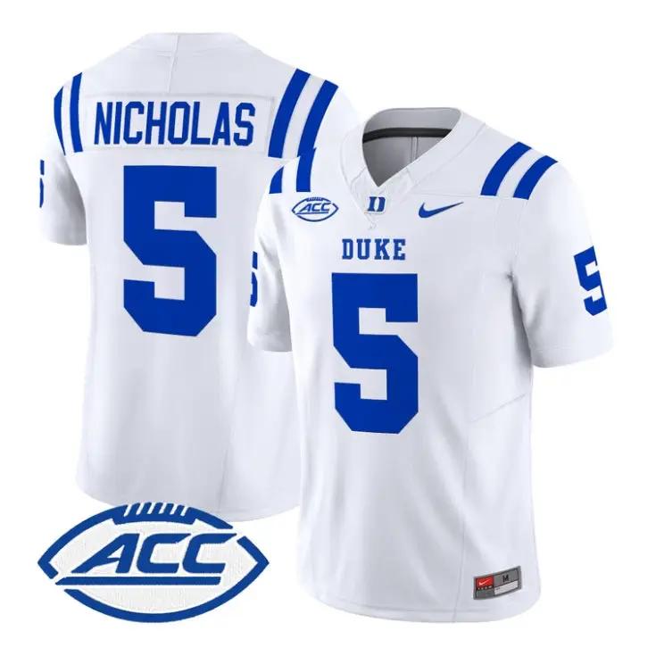 Javen Nicholas Jersey #5 Duke Blue Devils 2026 Limited All Stitched 5 Javen Nicholas Jersey #5 Duke Blue Devils 2026 Limited All Stitched by My Store NCAA Football Jerseys