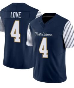 Jeremiyah Love Jersey #4 Notre Dame Fighting Irish 2018 Shamrock Series Stitched by My Store NCAA Football Jerseys