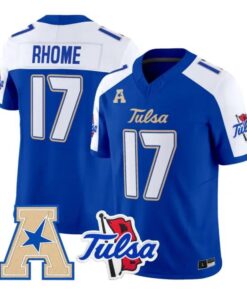Jerry Rhome Jersey #17 Tulsa Golden Hurricane 2026 Limited Stitched by My Store NCAA Football Jerseys
