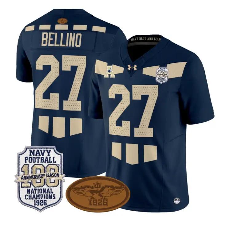 Joe Bellino Jersey #27 Navy Midshipmen 1926 National Championship Vapor Stitched 1 Joe Bellino Jersey #27 Navy Midshipmen 1926 National Championship Vapor Stitched by My Store NCAA Football Jerseys
