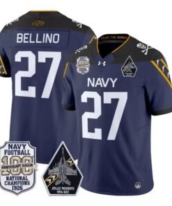 Joe Bellino Jersey #27 Navy Midshipmen 100th Anni Patch All Stitched 9 Joe Bellino Jersey #27 Navy Midshipmen 100th Anni Patch All Stitched by My Store NCAA Football Jerseys