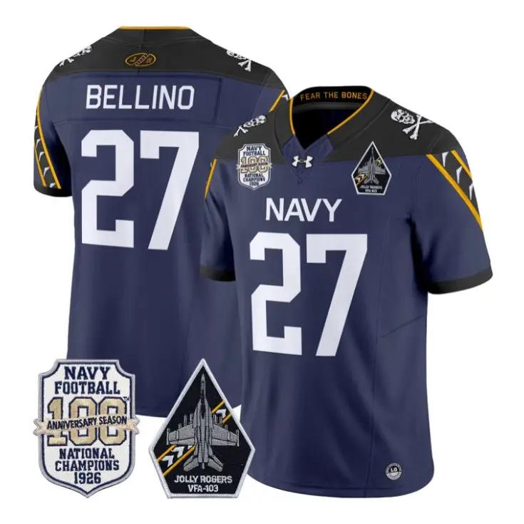 Joe Bellino Jersey #27 Navy Midshipmen 100th Anni Patch All Stitched 4 Joe Bellino Jersey #27 Navy Midshipmen 100th Anni Patch All Stitched by My Store NCAA Football Jerseys