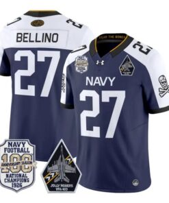 Joe Bellino Jersey #27 Navy Midshipmen 100th Anni Patch All Stitched 8 Joe Bellino Jersey #27 Navy Midshipmen 100th Anni Patch All Stitched by My Store NCAA Football Jerseys