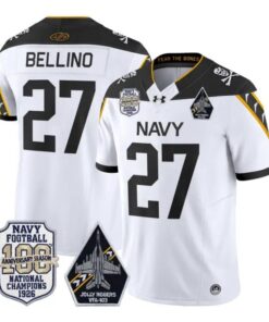 Joe Bellino Jersey #27 Navy Midshipmen 100th Anni Patch All Stitched 10 Joe Bellino Jersey #27 Navy Midshipmen 100th Anni Patch All Stitched by My Store NCAA Football Jerseys