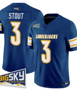 Joey Stout Jersey #3 Northern Arizona Lumberjacks 2026 Vapor Stitched by My Store NCAA Football Jerseys